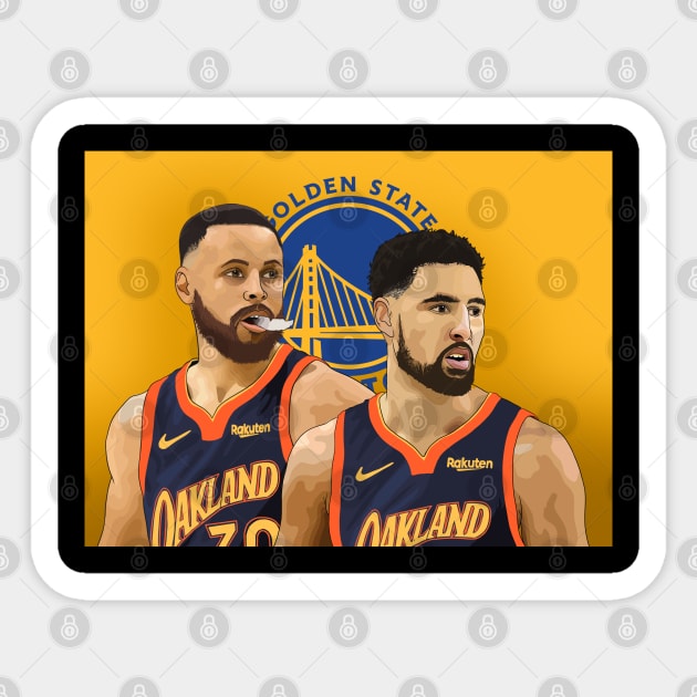 Stephen Curry & Klay Thompson Sticker by leondesignsau